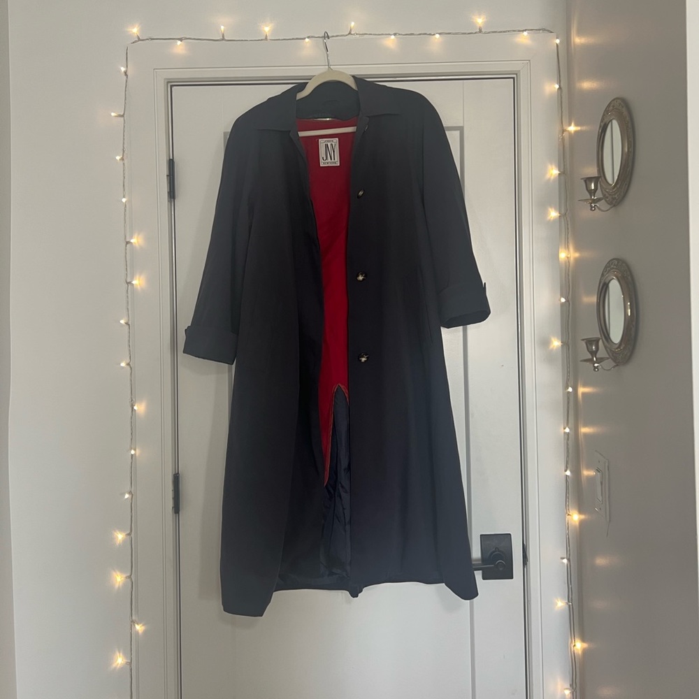 Vintage Deep Navy Trench Coat